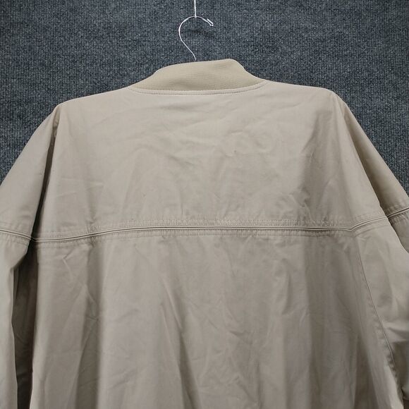 John Blair Men's Full Zip Bomber Jacket Tan 3XLT Long Sleeve Solid Lined - Picture 11 of 16